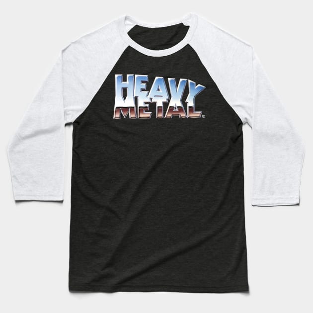 Heavy Metal Magazine Logo Baseball T-Shirt by Sudburied